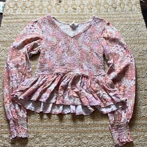 Floral long sleeve blouse